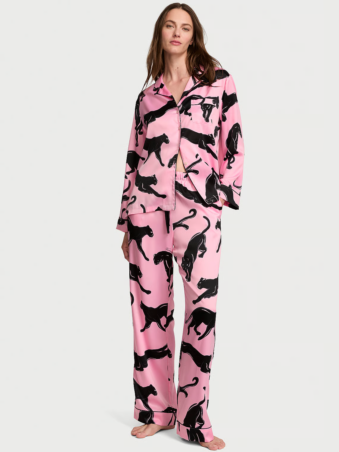 Signature Satin Long Pajama Set