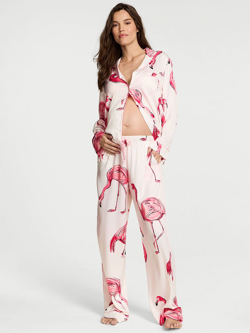 Signature Satin Long Pajama Set