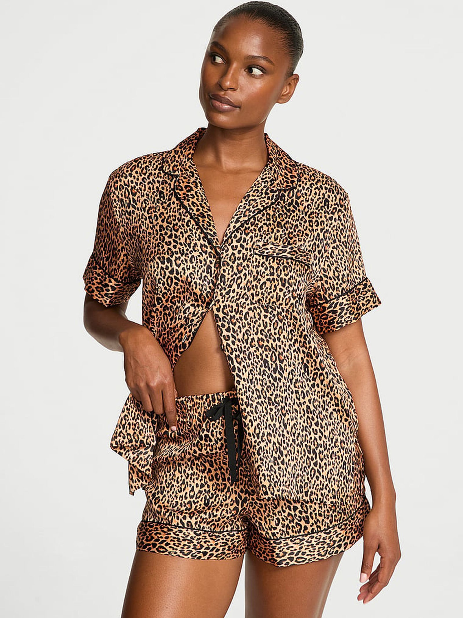 Glazed Satin Short Pajama Set